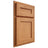 Shiloh Cabinetry Partial Overlay Essex Red Oak Plain Cut Medium Door