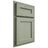 Shiloh Cabinetry Partial Overlay Essex Red Oak Plain Cut Moss Door