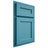 Shiloh Cabinetry Partial Overlay Essex White Oak Plain Cut Aqua Door