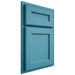 Shiloh Cabinetry Partial Overlay Essex White Oak Plain Cut Aqua Door