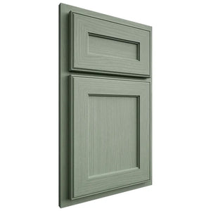 Shiloh Cabinetry Partial Overlay Essex White Oak Plain Cut Moss Door