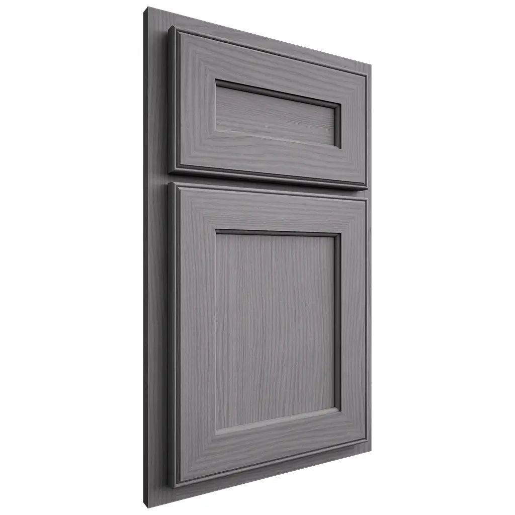 Shiloh Cabinetry Partial Overlay Essex White Oak Plain Cut Sterling Door