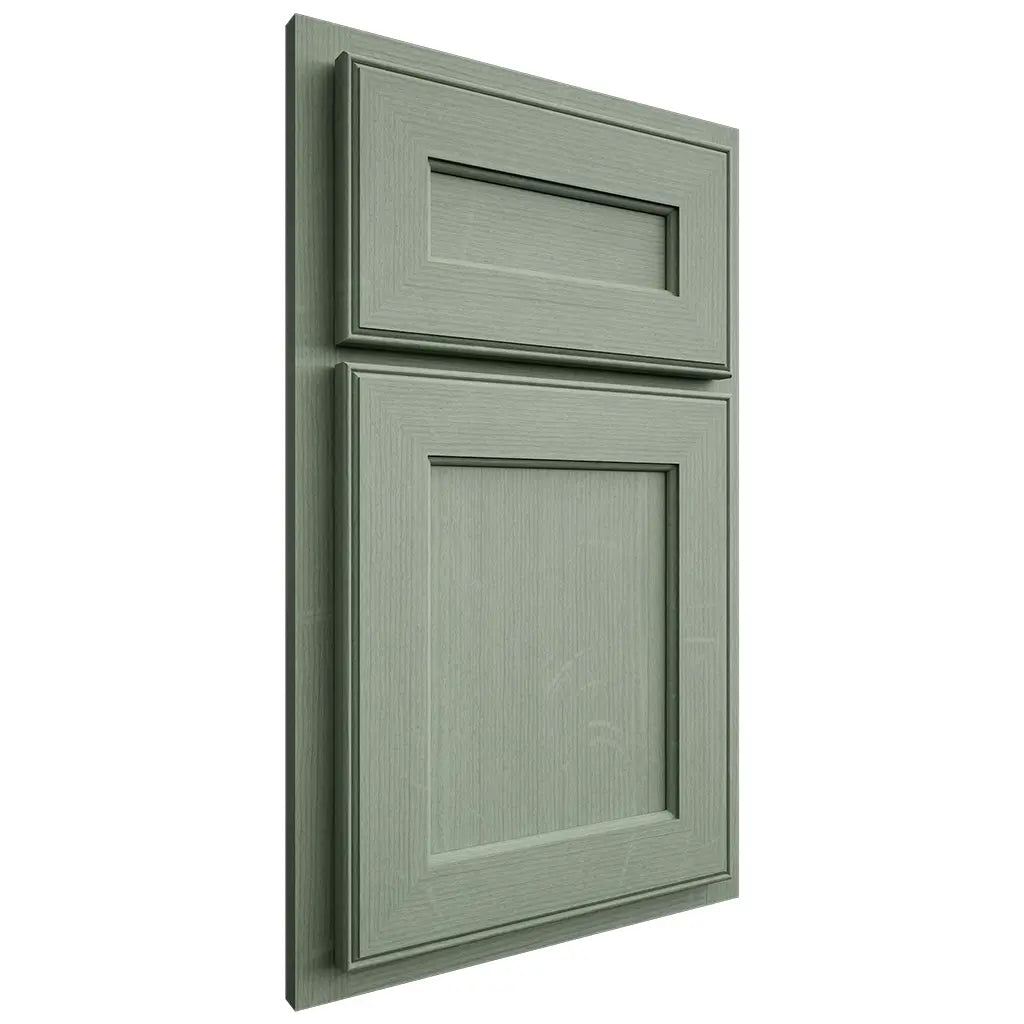 Shiloh Cabinetry Partial Overlay Essex White Oak Quarter Sawn Moss Door