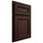 Shiloh Cabinetry Partial Overlay Glenbrook Maple Plain Cut Cocoa Door