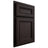 Shiloh Cabinetry Partial Overlay Glenbrook Maple Plain Cut Espresso Door