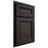 Shiloh Cabinetry Partial Overlay Glenbrook Poplar Plain Cut Carbon Door