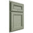 Shiloh Cabinetry Partial Overlay Glenbrook Red Oak Plain Cut Moss Door
