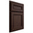 Shiloh Cabinetry Partial Overlay Glenbrook Walnut Plain Cut Bison Door