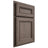 Shiloh Cabinetry Partial Overlay Glenbrook White Oak Plain Cut Clay Door