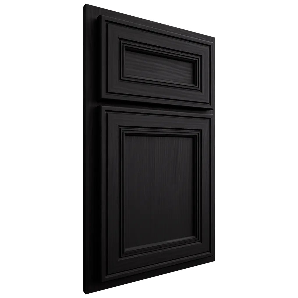 Shiloh Cabinetry Partial Overlay Glenbrook White Oak Plain Cut Ink Door