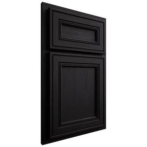 Shiloh Cabinetry Partial Overlay Glenbrook White Oak Plain Cut Ink Door
