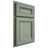 Shiloh Cabinetry Partial Overlay Glenbrook White Oak Plain Cut Moss Door