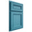 Shiloh Cabinetry Partial Overlay Glenbrook White Oak Rift Cut Aqua Door