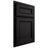 Shiloh Cabinetry Partial Overlay Glenbrook White Oak Rift Cut Espresso Door