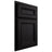 Shiloh Cabinetry Partial Overlay Glenbrook White Oak Rift Cut Ink Door