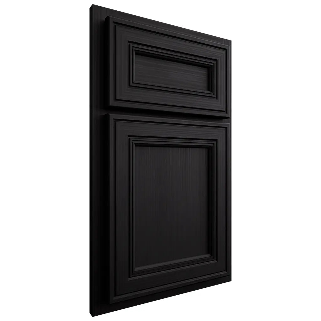Shiloh Cabinetry Partial Overlay Glenbrook White Oak Rift Cut Ink Door