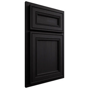 Shiloh Cabinetry Partial Overlay Glenbrook White Oak Rift Cut Ink Door