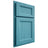 Shiloh Cabinetry Partial Overlay Greensboro Alder Plain Cut Aqua Door