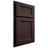 Shiloh Cabinetry Partial Overlay Greensboro Alder Plain Cut Bistre Door