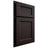 Shiloh Cabinetry Partial Overlay Greensboro Alder Plain Cut Espresso Door