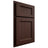 Shiloh Cabinetry Partial Overlay Greensboro Alder Plain Cut Umber Door