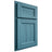 Shiloh Cabinetry Partial Overlay Greensboro Hickory Plain Cut Aqua Door
