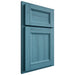 Shiloh Cabinetry Partial Overlay Greensboro Hickory Plain Cut Aqua Door