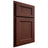 Shiloh Cabinetry Partial Overlay Greensboro Maple Plain Cut Sable Door