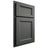 Shiloh Cabinetry Partial Overlay Greensboro Paintable Pewter Green Door