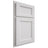 Shiloh Cabinetry Partial Overlay Greensboro Paintable Polar Door