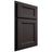 Shiloh Cabinetry Partial Overlay Greensboro Poplar Plain Cut Carbon Door