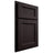 Shiloh Cabinetry Partial Overlay Greensboro Red Oak Plain Cut Espresso Door