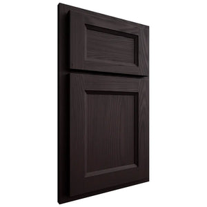 Shiloh Cabinetry Partial Overlay Greensboro Red Oak Plain Cut Espresso Door