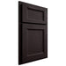 Shiloh Cabinetry Partial Overlay Greensboro Red Oak Plain Cut Espresso Door