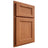 Shiloh Cabinetry Partial Overlay Greensboro Red Oak Plain Cut Harvest Door