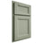 Shiloh Cabinetry Partial Overlay Greensboro Red Oak Plain Cut Moss Door
