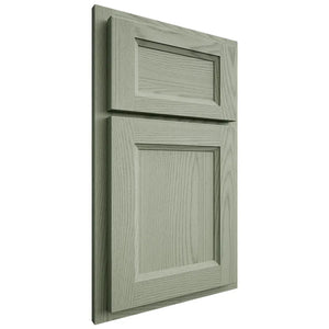 Shiloh Cabinetry Partial Overlay Greensboro Red Oak Plain Cut Moss Door