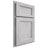 Shiloh Cabinetry Partial Overlay Greensboro Walnut Plain Cut Stratus Door