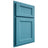 Shiloh Cabinetry Partial Overlay Greensboro White Oak Plain Cut Aqua Door