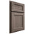 Shiloh Cabinetry Partial Overlay Greensboro White Oak Plain Cut Clay Door