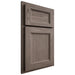Shiloh Cabinetry Partial Overlay Greensboro White Oak Plain Cut Clay Door