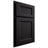 Shiloh Cabinetry Partial Overlay Greensboro White Oak Plain Cut Espresso Door