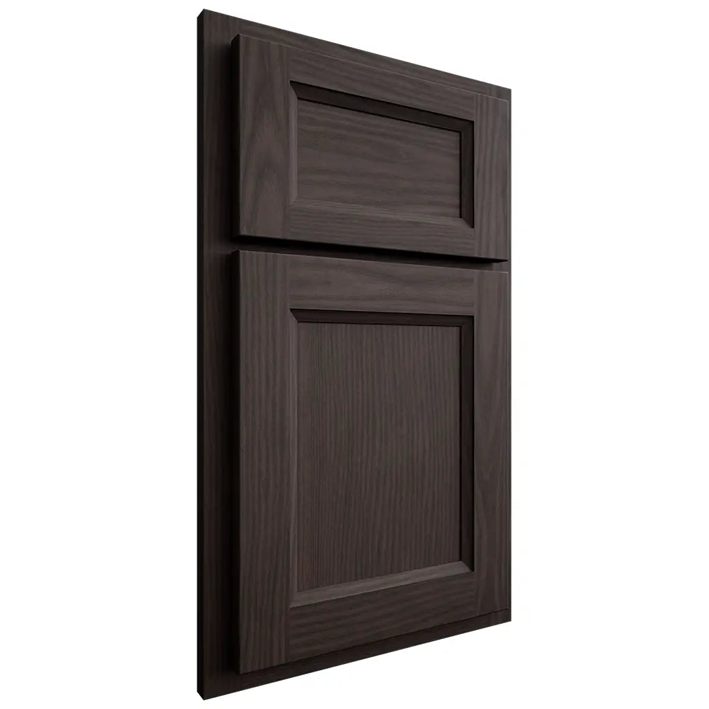 Shiloh Cabinetry Partial Overlay Greensboro White Oak Plain Cut Morel Door
