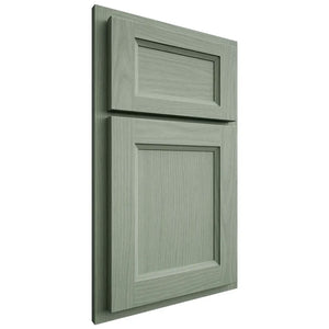 Shiloh Cabinetry Partial Overlay Greensboro White Oak Plain Cut Moss Door