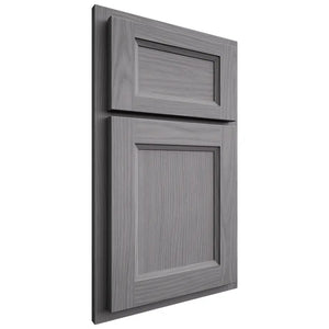 Shiloh Cabinetry Partial Overlay Greensboro White Oak Plain Cut Sterling Door
