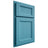 Shiloh Cabinetry Partial Overlay Greensboro White Oak Quarter Sawn Aqua Door