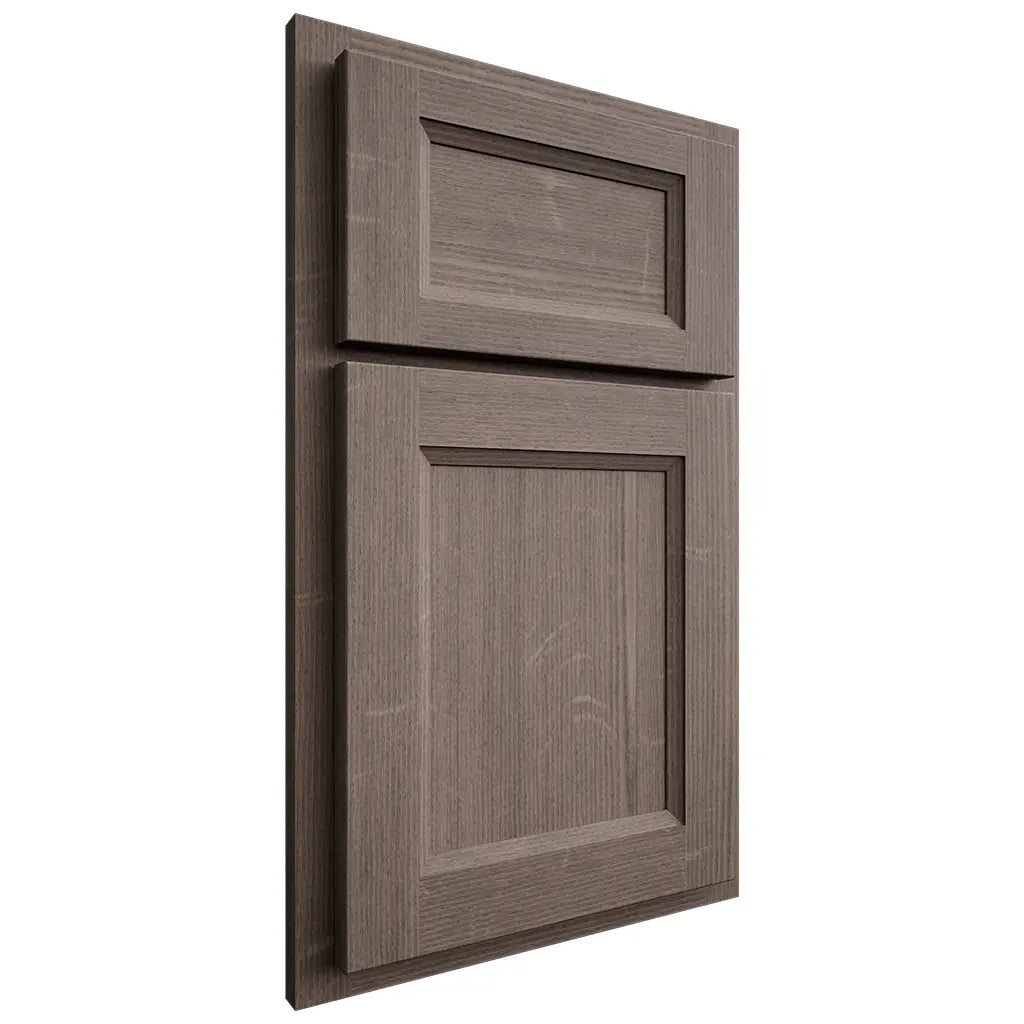 Shiloh Cabinetry Partial Overlay Greensboro White Oak Quarter Sawn Clay Door