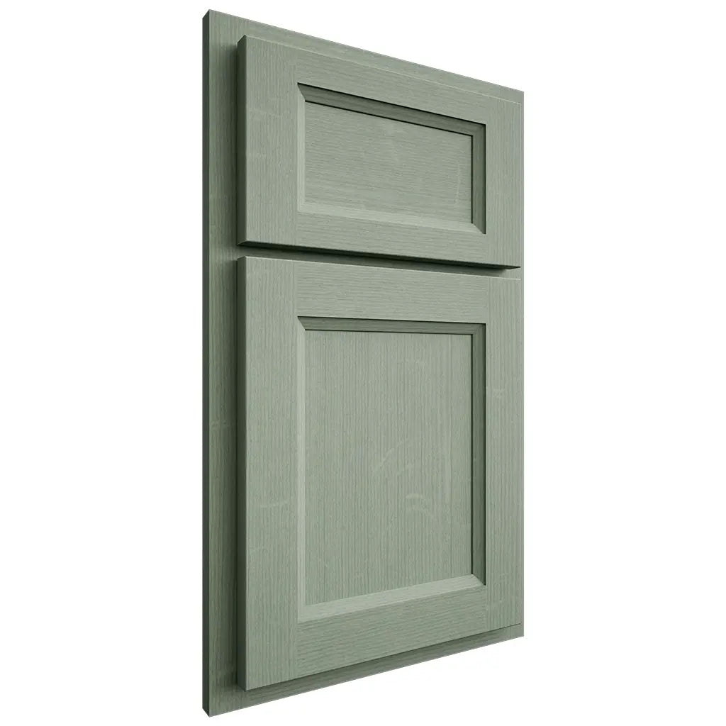 Shiloh Cabinetry Partial Overlay Greensboro White Oak Quarter Sawn Moss Door