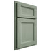 Shiloh Cabinetry Partial Overlay Greensboro White Oak Quarter Sawn Moss Door