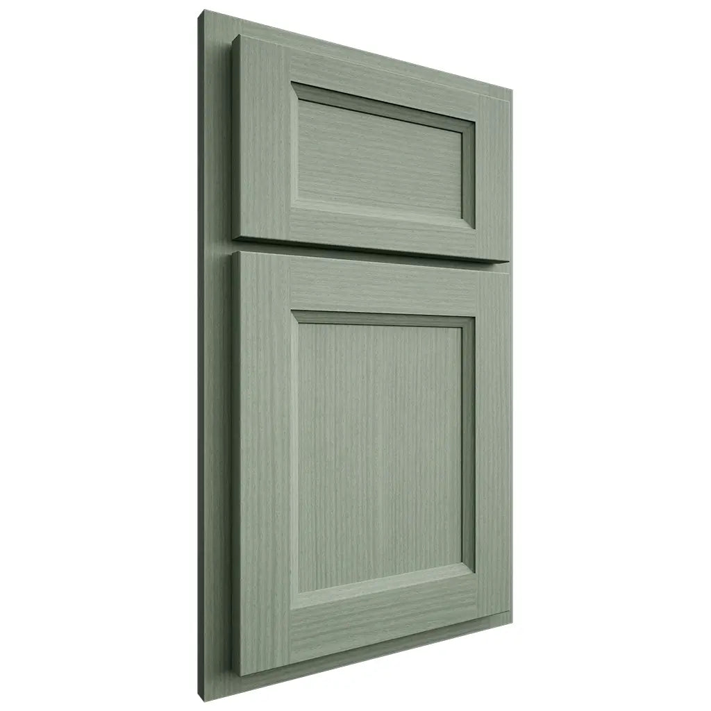 Shiloh Cabinetry Partial Overlay Greensboro White Oak Rift Cut Moss Door